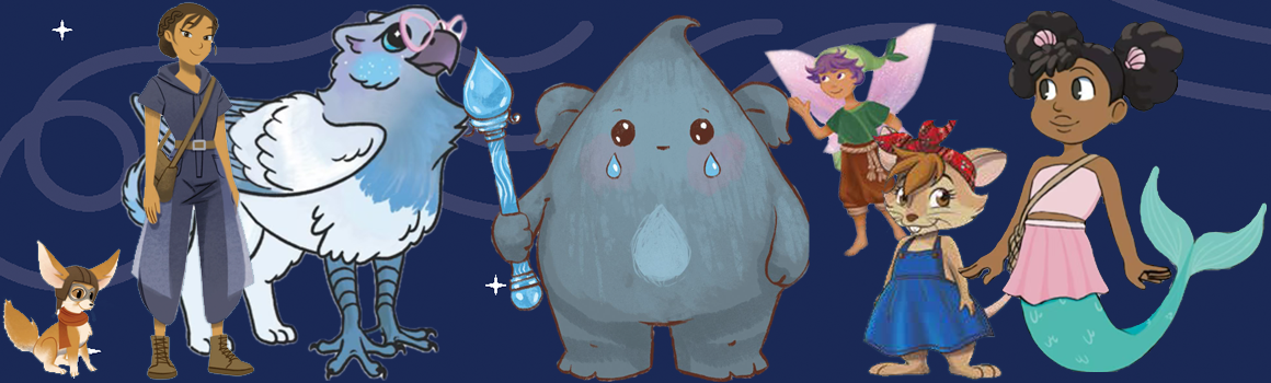 Cute characters from the Moonlit Mountain Readers